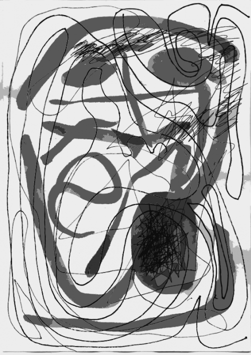Sumi and pen abstraction
